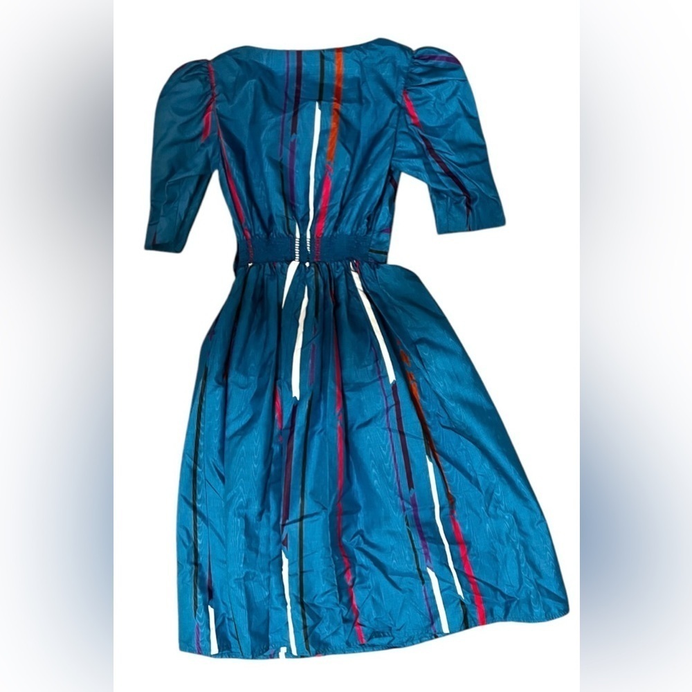 Ronnie Heller Designs for MJ Vintage Blue Stripe Dress - Women’s Size 6 - Picture 4 of 15